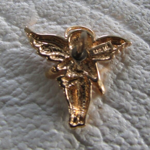 14K Solid Gold Angel Brooch Pin – Adamas Goldsmiths - Unworn - Picture 3 of 6